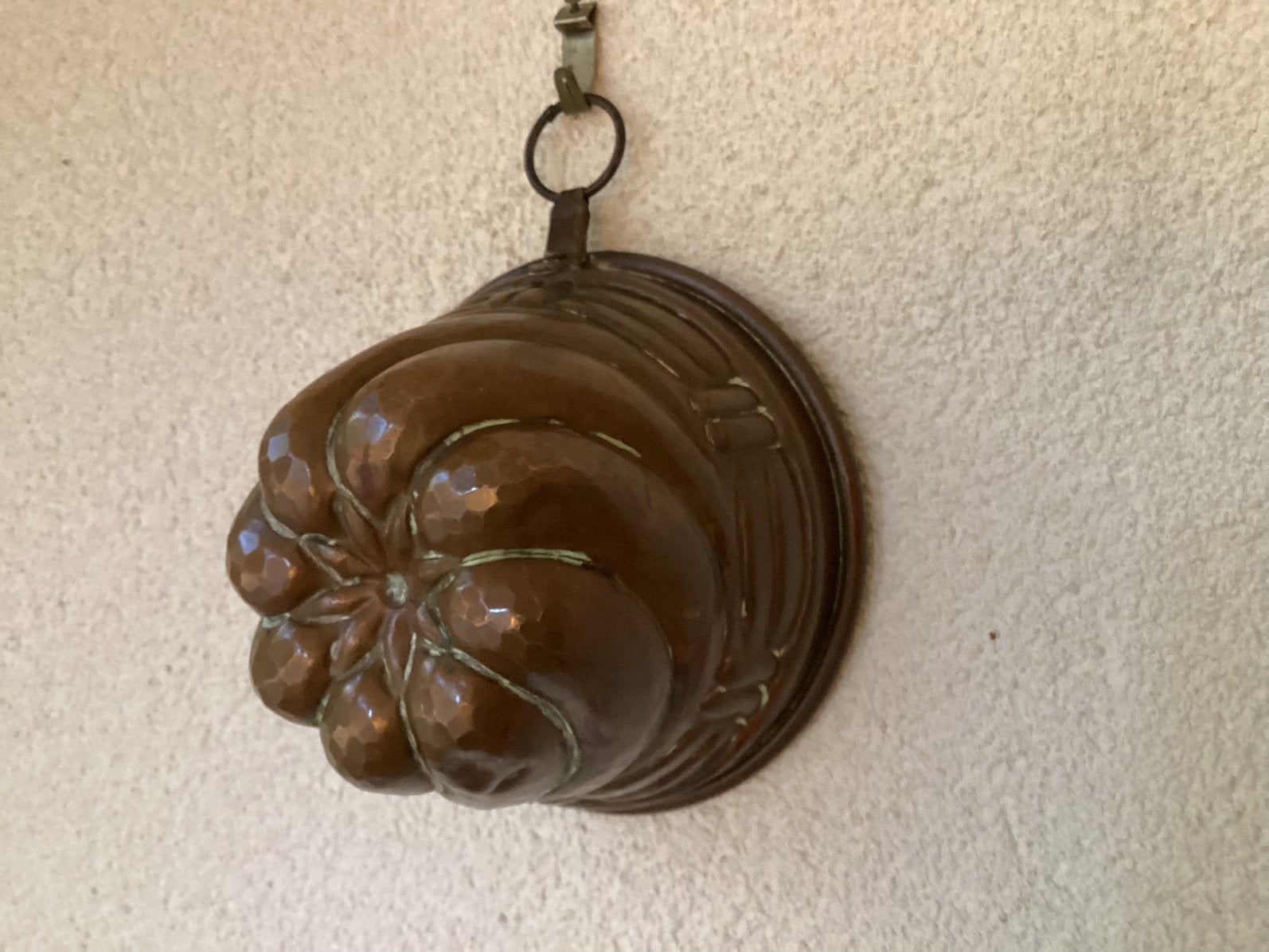 Antieke Kleine Koperen Bakvorm. Tulband model., Antiek en Kunst, Ophalen of Verzenden