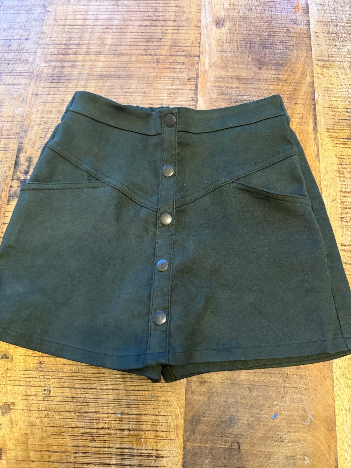 Zara donkergroene skort met knopen, Ophalen of Verzenden, Zo goed als nieuw, Meisje, Jurk of Rok