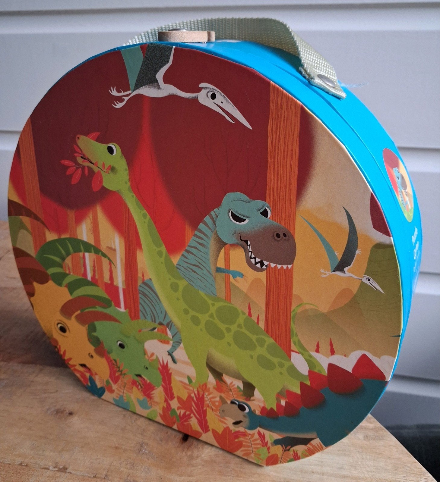 Janod Dino puzzel 24 stukjes in koffer, Ophalen of Verzenden, 10 tot 50 stukjes, 2 tot 4 jaar