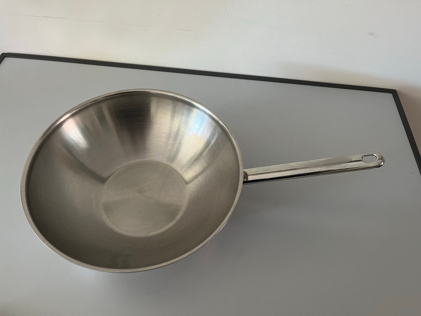 Demeyere Wok 5-laags - RVS Wokpan, Demeyere, Gebruikt, Ophalen of Verzenden, Rvs