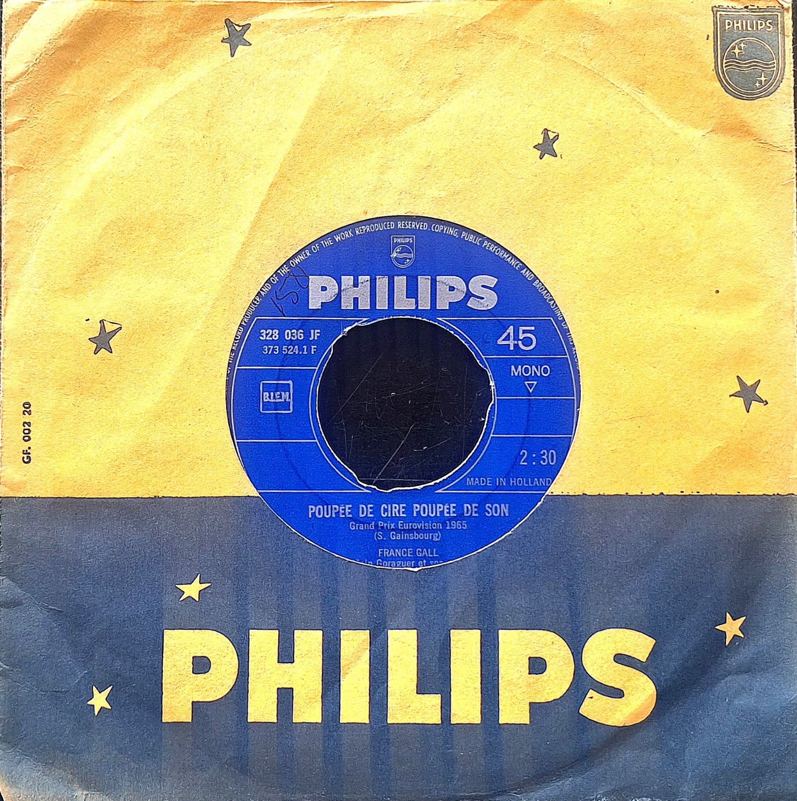 7"/SINGLE  FRANCE GALL - Poupée De Cire Poupée De Son, Ophalen of Verzenden, Gebruikt