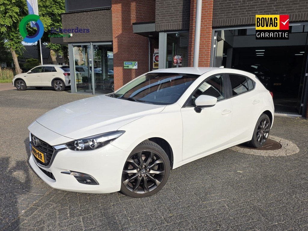 Mazda 3 2.0 SkyActiv-G 120 TS+,Trekhaak,Navi,1 jaar garantie, Auto's, Mazda, Gebruikt, Euro 6, 4 cilinders, Wit