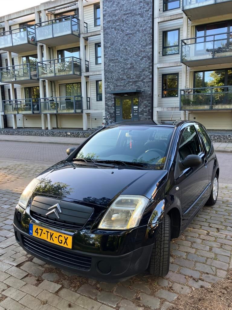 Citroën C2 1.1 I 2006 Zwart, Auto's, Citroën, Voorwielaandrijving, 31 €/maand, 4 cilinders, 4 stoelen