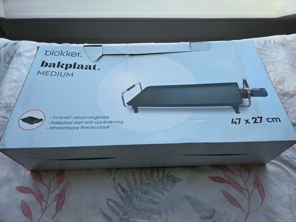 Blokker Bakplaat Medium - gebruikt in doos, Ophalen, Gebruikt, Tafelgrill