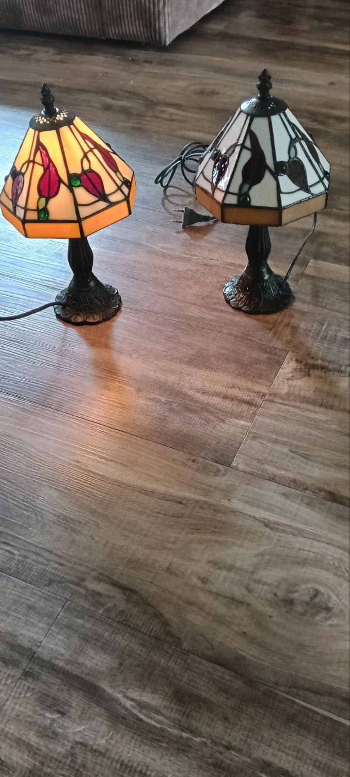 glas in lood lampen, Ophalen, Gebruikt, E14 (klein), Glas