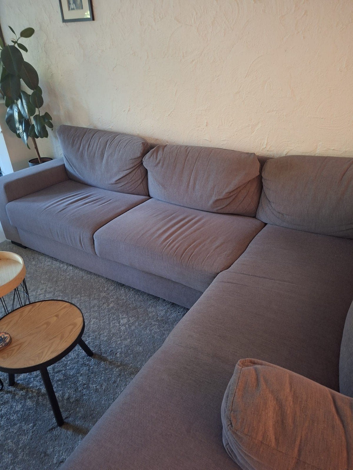 Profijt hoekbank met hocker, Ophalen, 250 tot 300 cm, Gebruikt, Hoekbank
