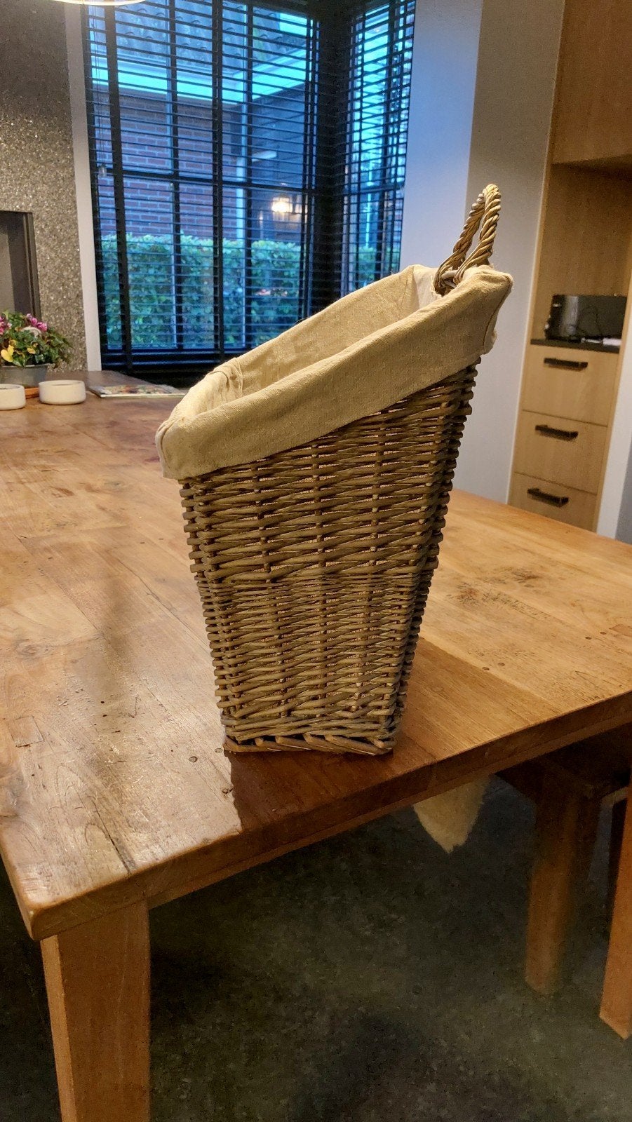 lectuur mand rotan/ riet, Ophalen, Gebruikt, Bruin, Riet of Rotan