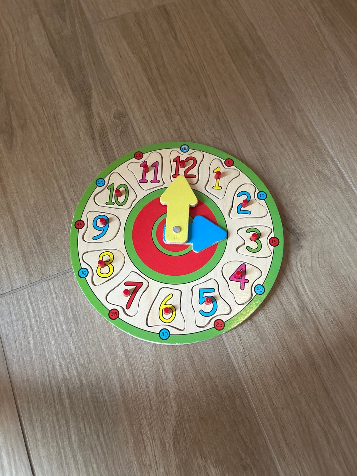 Houten leerklok voor kinderen - Tijd leren, Ophalen, Gebruikt, Rekenen
