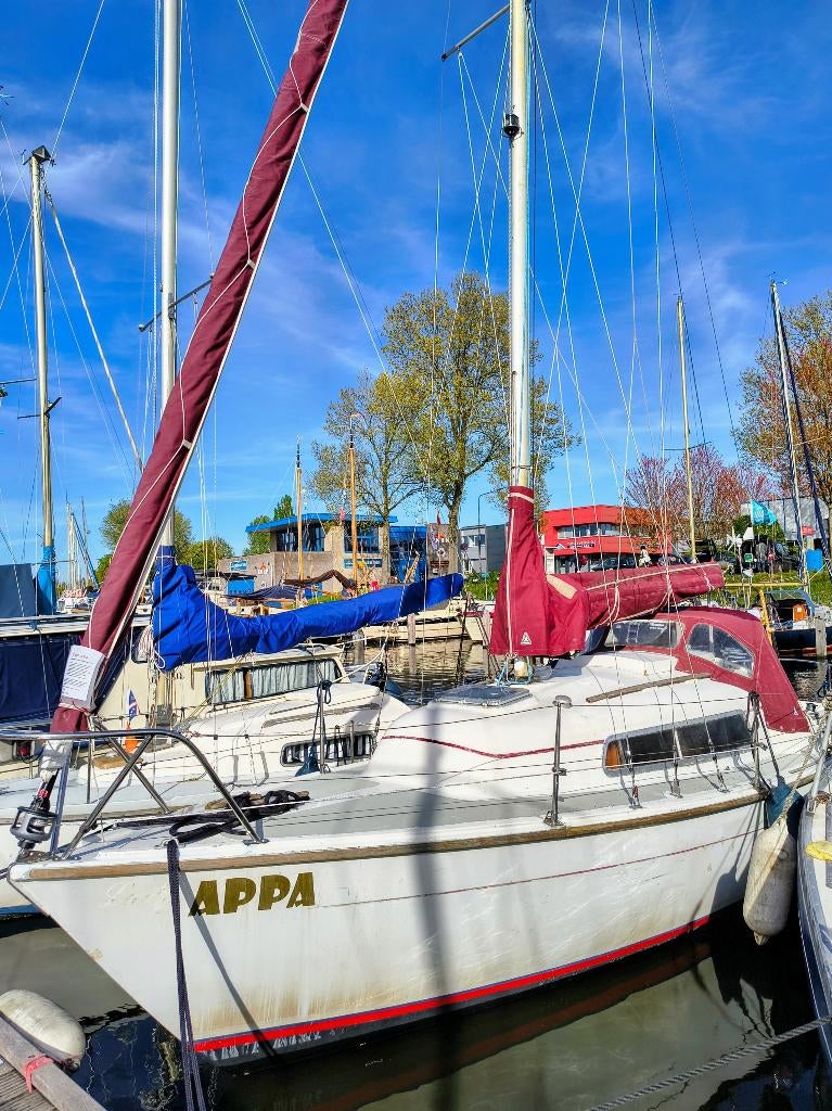 Kajuit zeilboot, nieuwe verstaging en fok!, Watersport en Boten, Ophalen, Gebruikt, 1.80 meter, 5 pk