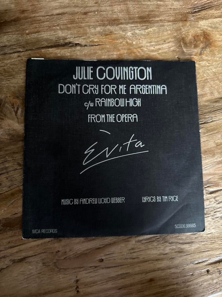 Julie Covington - Don't Cry For Me Argentina single, Ophalen, Gebruikt, 7 inch, Single