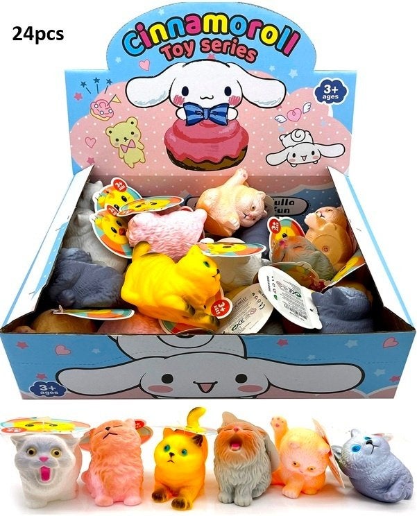 PARTIJ RUBBER CATS 6CM IN DISPLAY, ., Nieuw, Ophalen of Verzenden, .