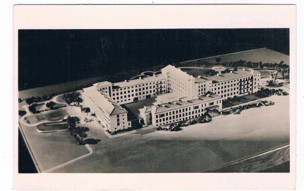 118 / ZOEKPLAATJE - Maquette van gebouwencomplex, Verzenden, 1940 tot 1960, Ongelopen, Zuid-Holland