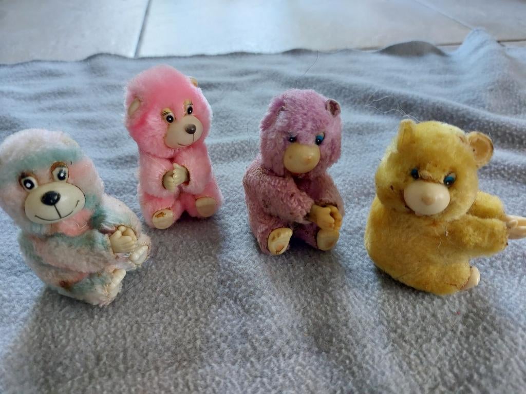4x care bears troetelbeer knijpbeestjes, Ophalen of Verzenden, Stoffen beer, Overige merken