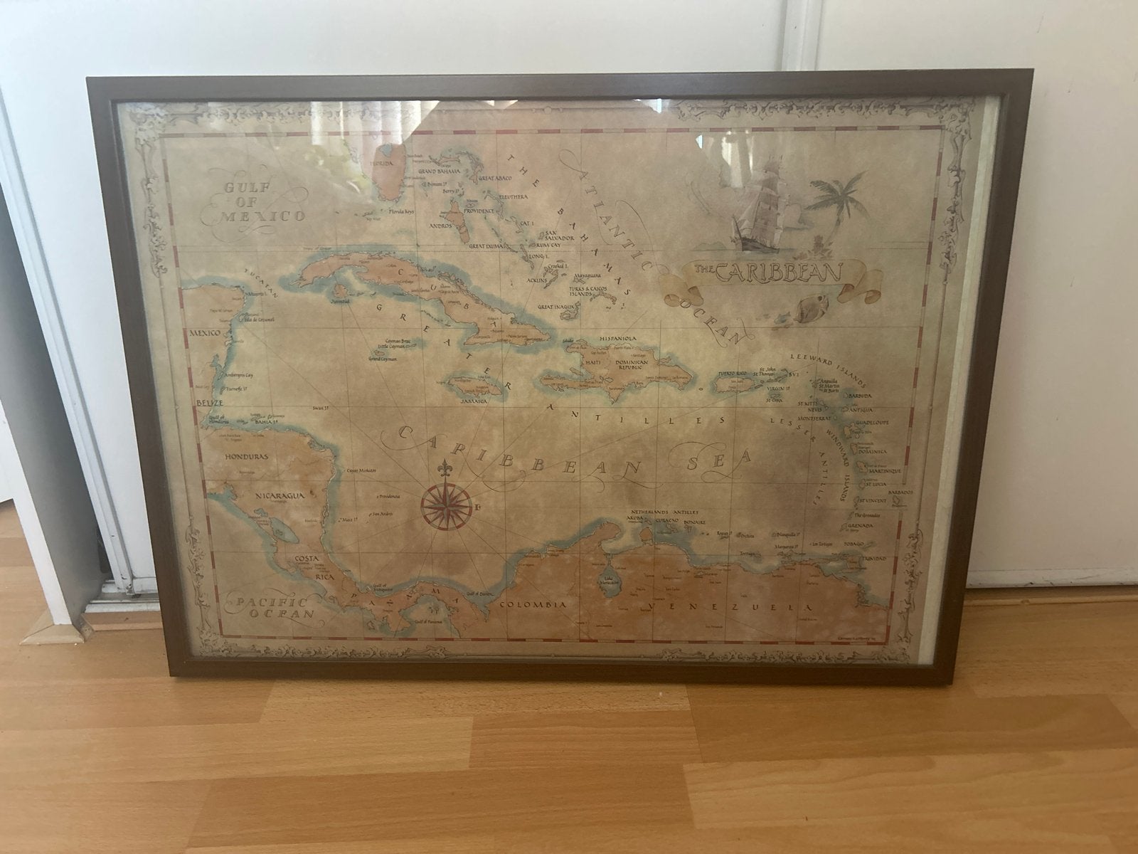 Ikea Ribba fotolijst 50x70 cm donkerbruin houtlook, Ophalen, Minder dan 50 cm, Gebruikt, 50 tot 75 cm