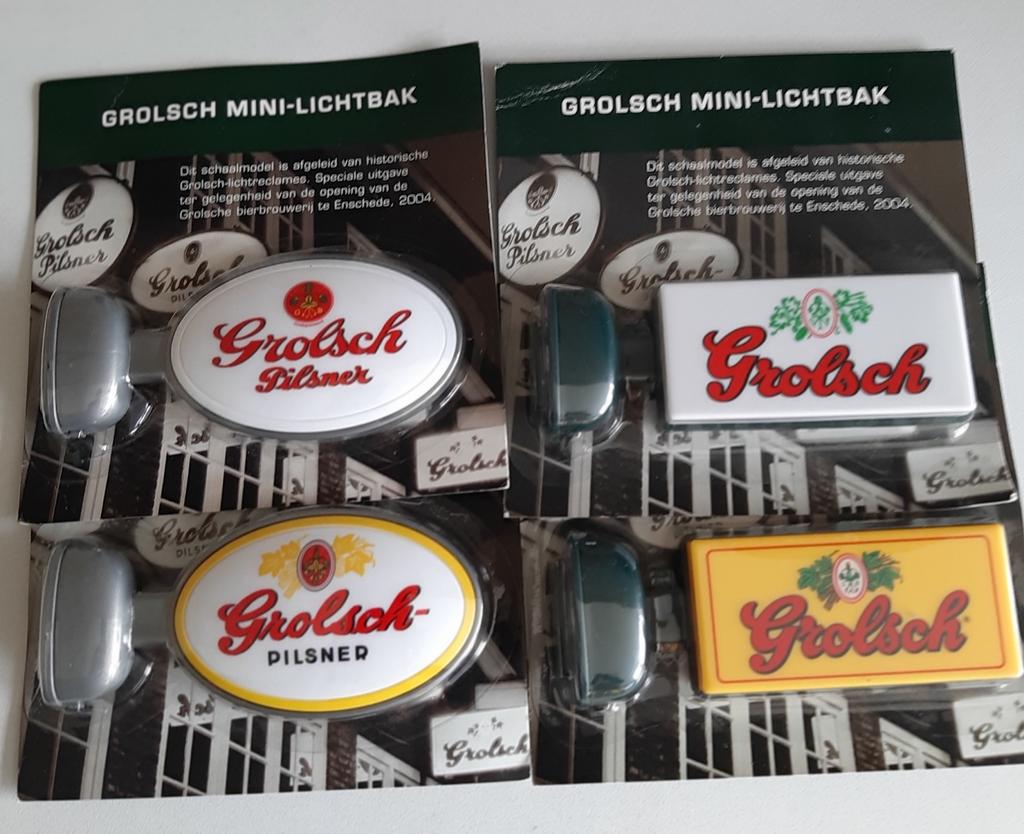 Grolsch mini lichtbakjes, Ophalen of Verzenden, Zo goed als nieuw, Glas of Glazen, Grolsch