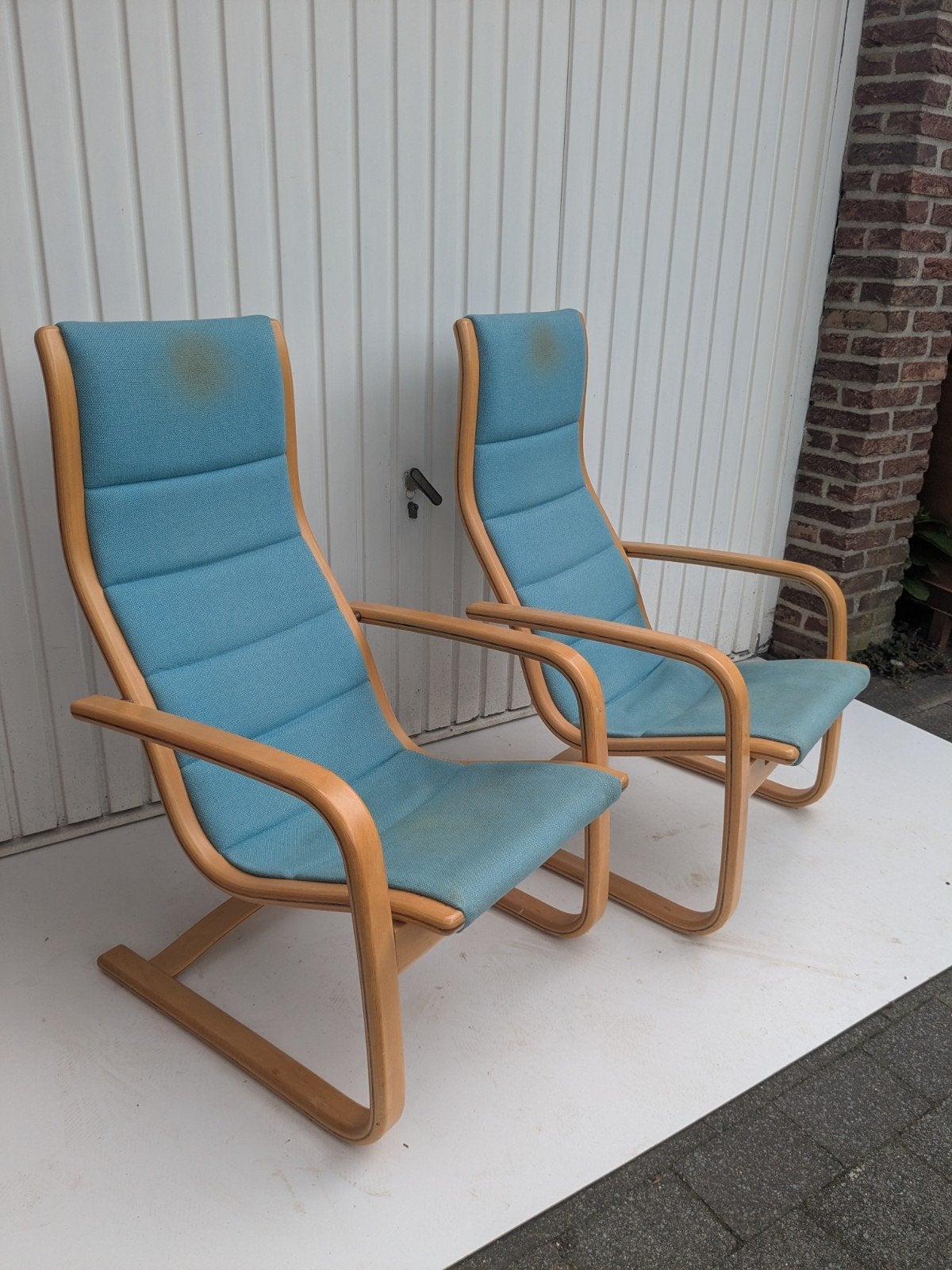 vintage swedese yngve ekstrom lamello fauteuils, Ophalen, Gebruikt, Kunststof