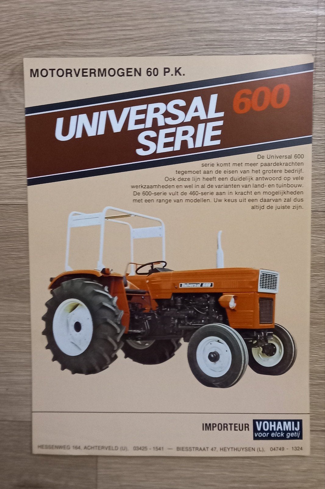 Universal 460 en 600 folder., Ophalen of Verzenden