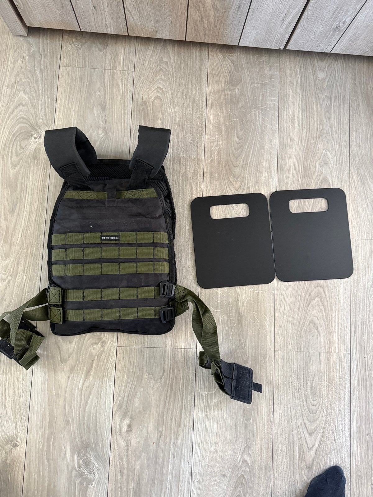 Decathlon Gewichtsvest met 10kg aan platen, Sport en Fitness, Fitnessmaterialen, Ophalen of Verzenden, Zo goed als nieuw, Overige typen