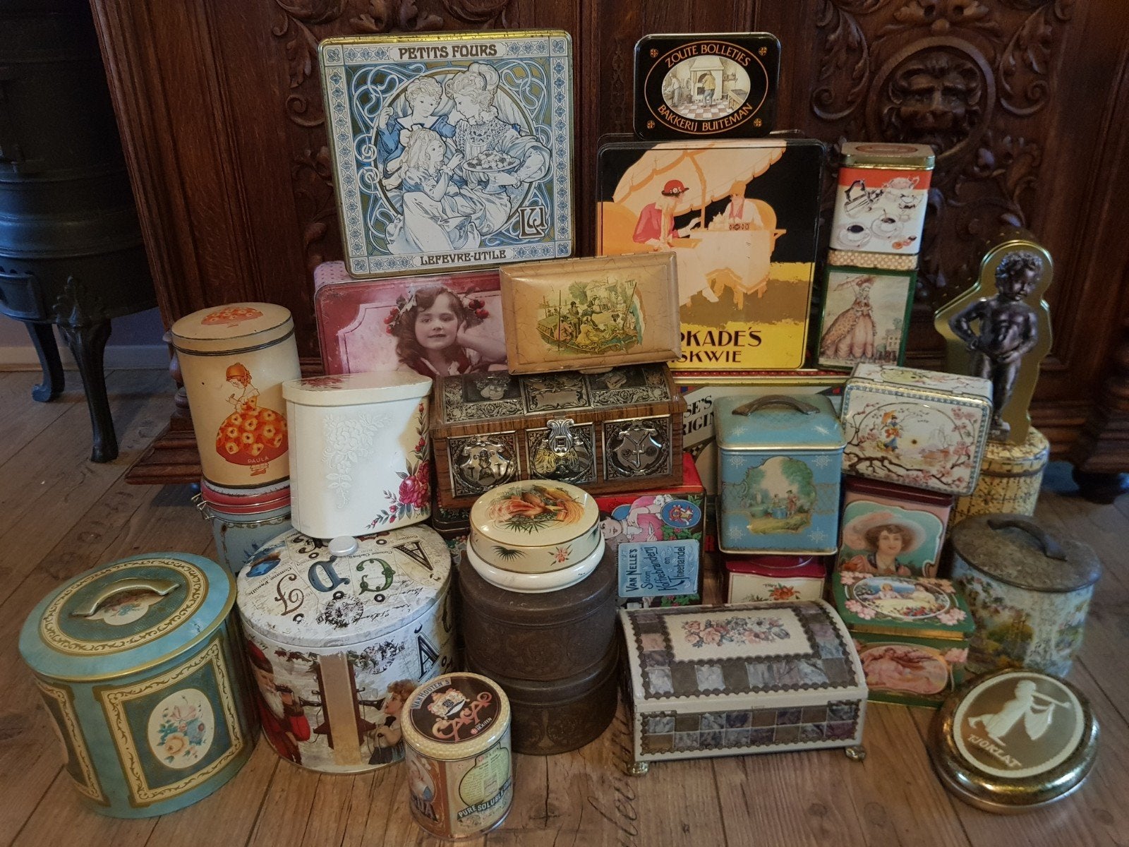 antieke blikken / heel veel oude blikken, Ophalen of Verzenden, Zo goed als nieuw