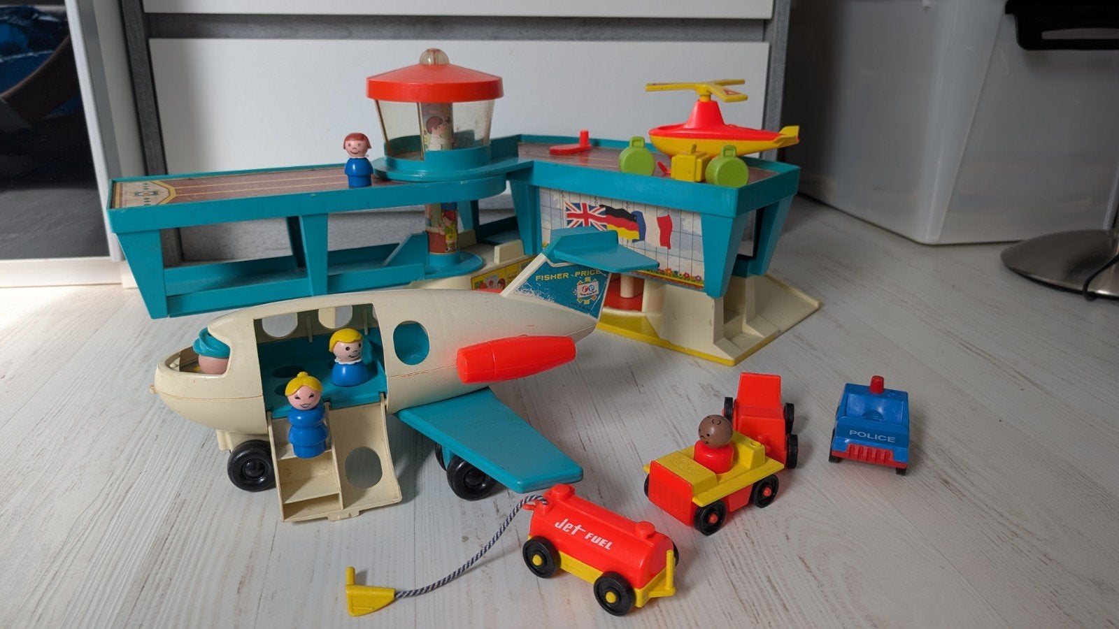 Fisher Price vliegveld vintage, Ophalen of Verzenden, Gebruikt, Speelset