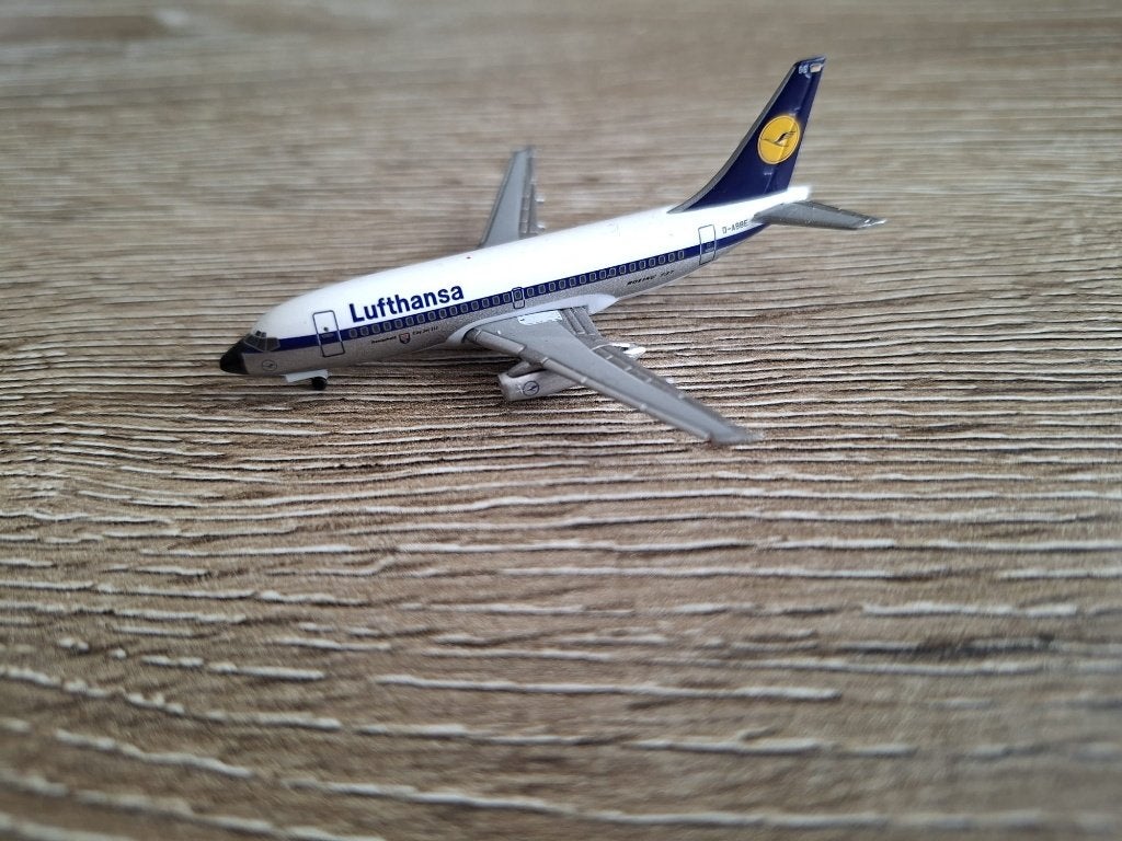 Boeing 737-200 Reg: D-ABBE Remscheid NIEUWSTAAT, Verzamelen, Ophalen, Zo goed als nieuw, Schaalmodel