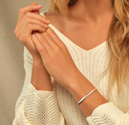 Nieuwe massief zilveren slaven armband bangle dames, Sieraden, Tassen en Uiterlijk, Armbanden, Voordeelsieraden, Verzenden, Nieuw