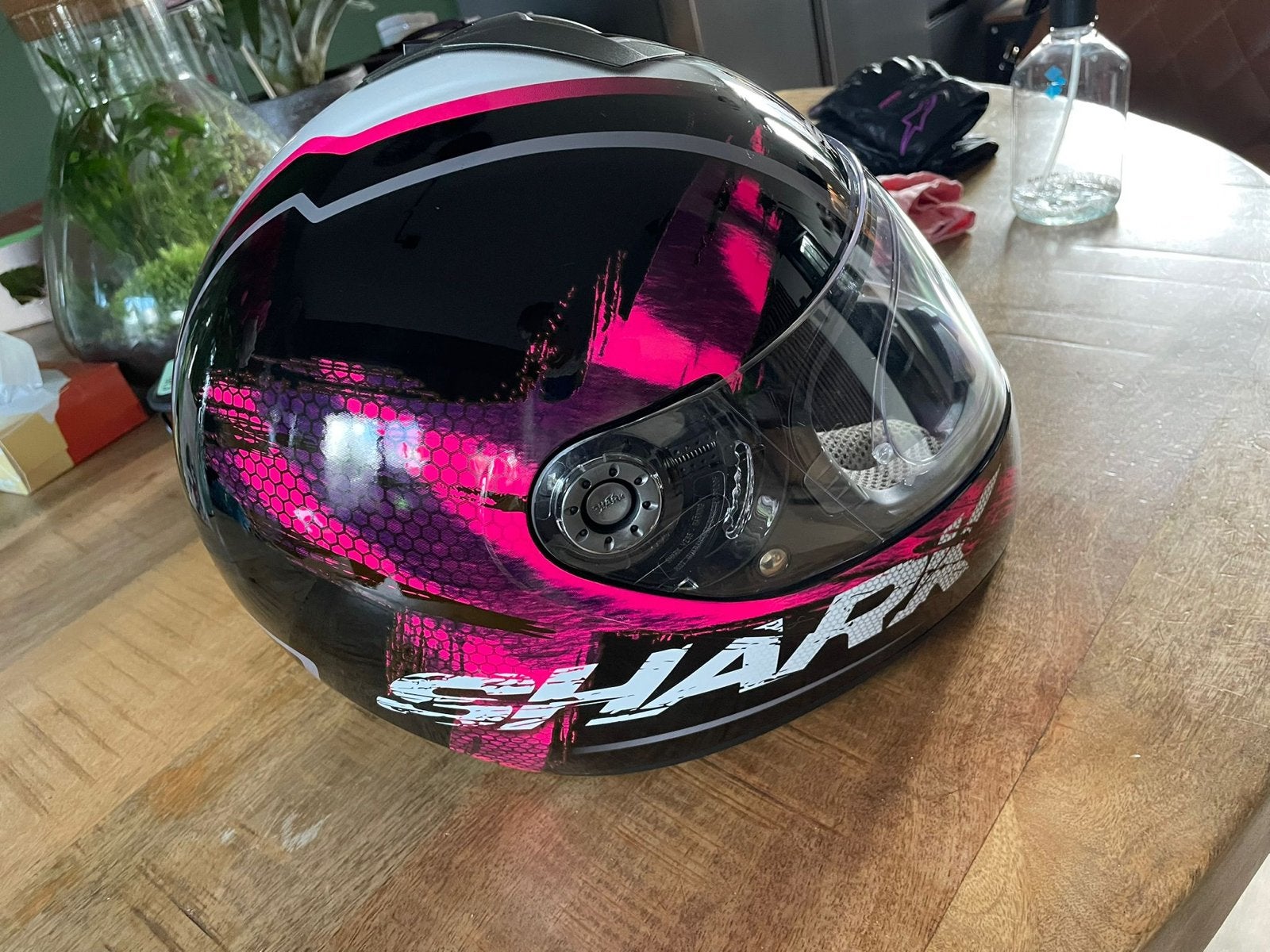 Shark S600 Exit integraalhelm - Zwart/Roze, Motoren, Ophalen, Shark, Integraalhelm, Dames