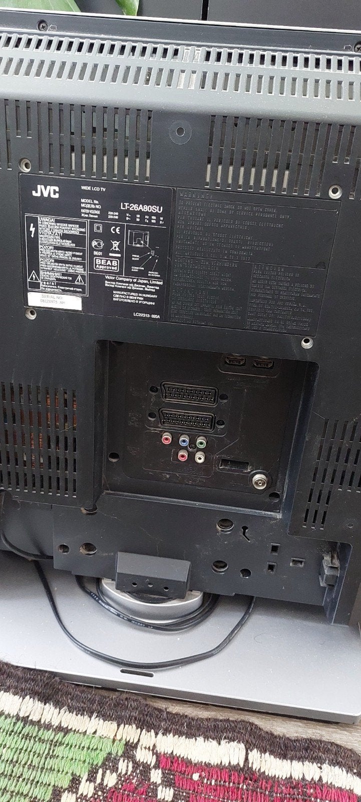 AL OPGEHAALD!  JVC LCD TV LT-26A80SU met zilveren lijst en z, Gebruikt, 50 Hz, 60 tot 80 cm, Ophalen