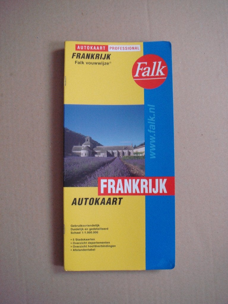 Falk autokaart landkaart Frankrijk - Falk vouwwijze, Ophalen of Verzenden, 2000 tot heden, Frankrijk, Landkaart