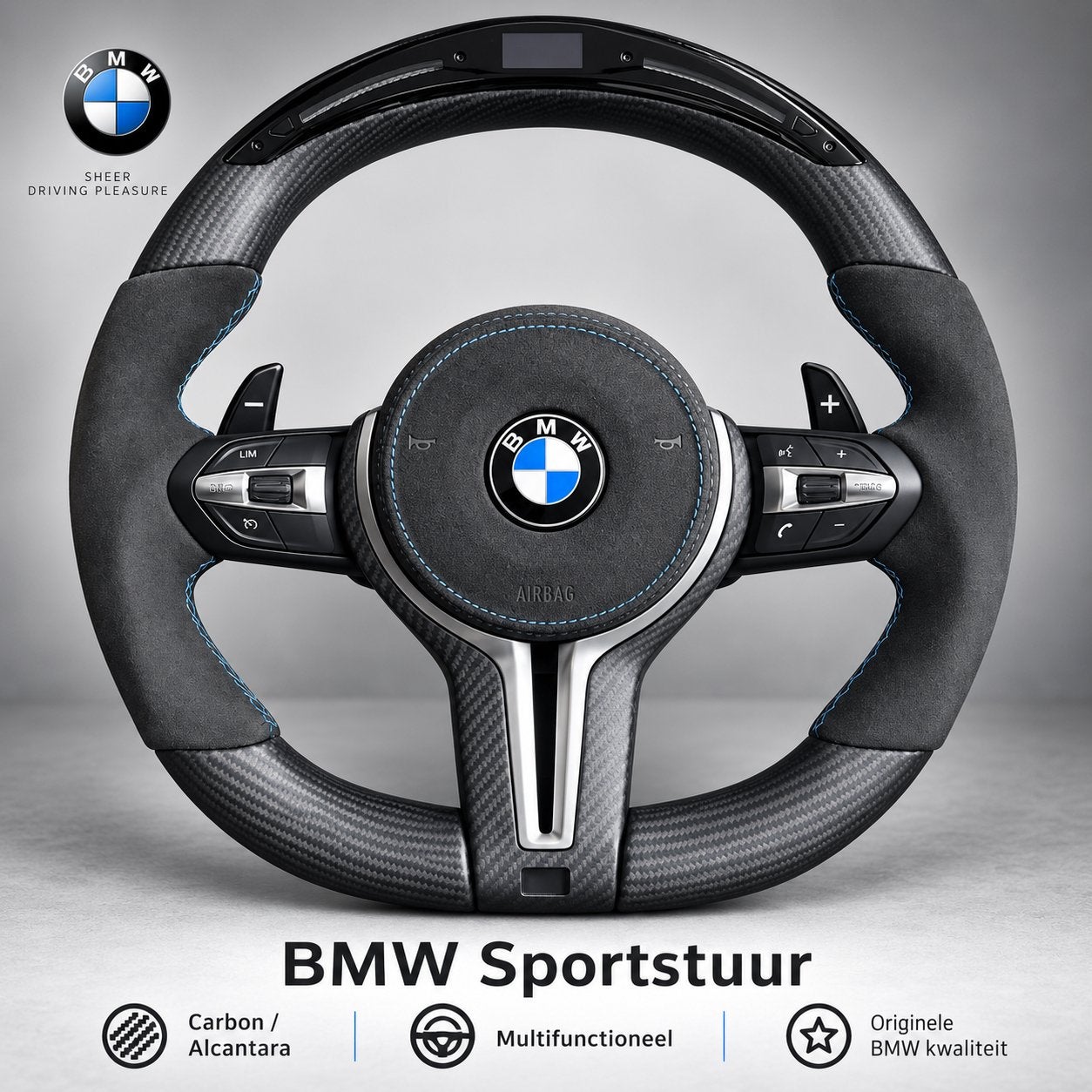 BMW F carbon/alcantara LED sportstuur met airbag en flippers, Ophalen of Verzenden, Nieuw, BMW