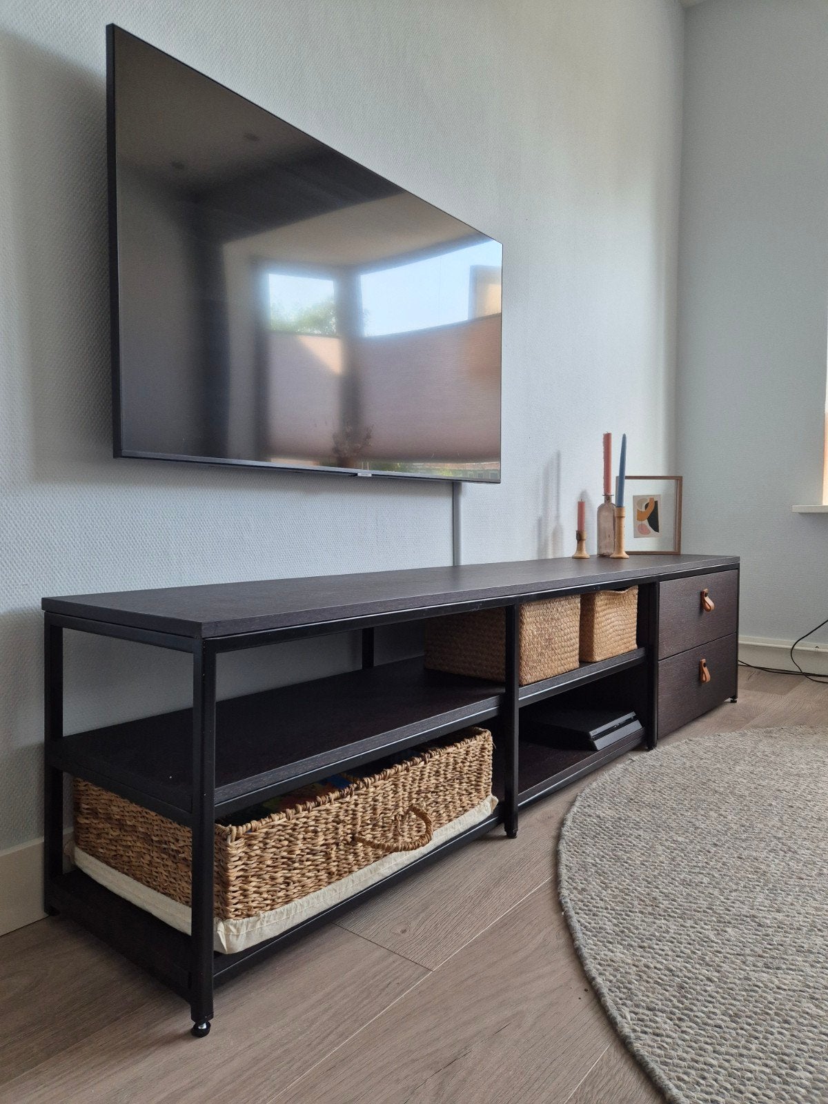 Tv- meubel Bodilson, Huis en Inrichting, Gebruikt, Ophalen of Verzenden, 200 cm of meer, Minder dan 100 cm