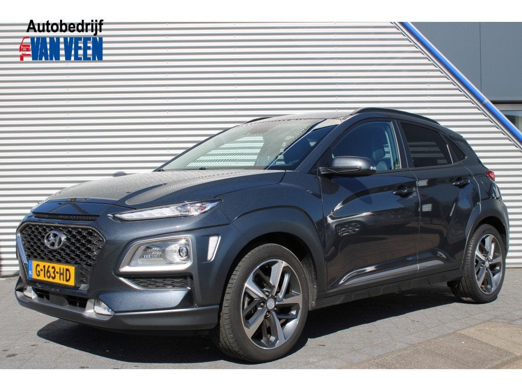 Hyundai KONA 1.0 T-GDI Premium | Trekhaak | Leder | HUD | Na, Auto's, Hyundai, Bedrijf, Te koop, Kona, ABS, Achteruitrijcamera