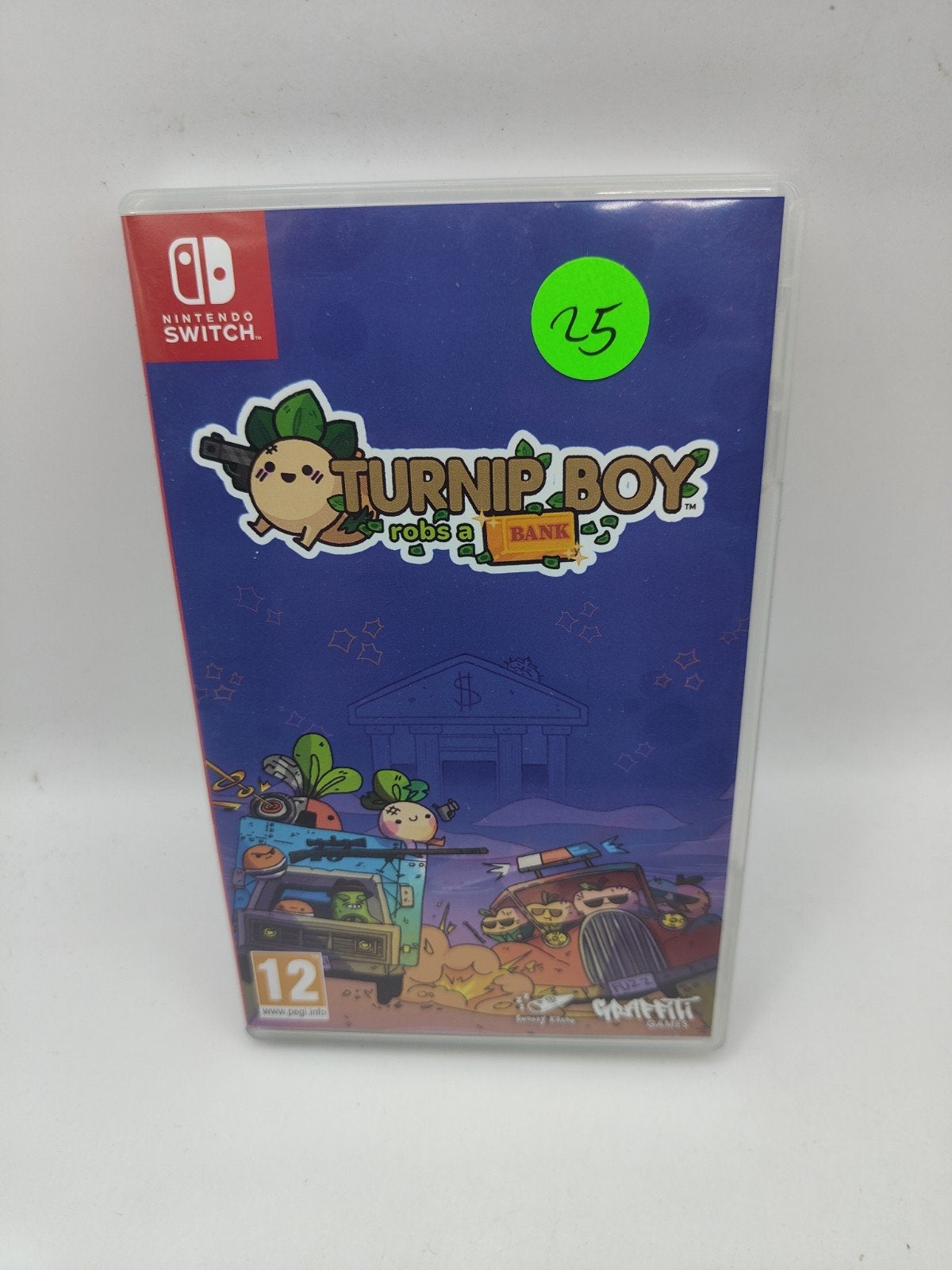 Turnip Boy Robs a Bank - Nintendo Switch, Spelcomputers en Games, Games | Nintendo Switch, Zo goed als nieuw, 1 speler, Vanaf 3 jaar