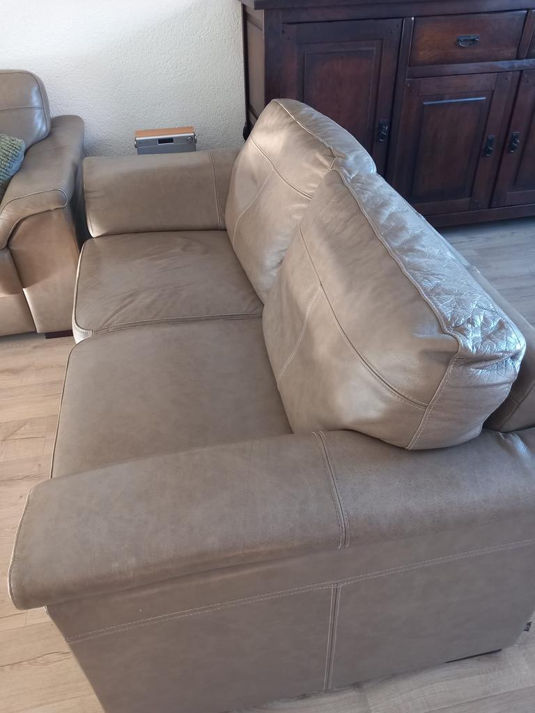 Bankstel Henders & Hazel, Huis en Inrichting, Banken | Bankstellen, Ophalen, Gebruikt, Leer, 150 cm of meer