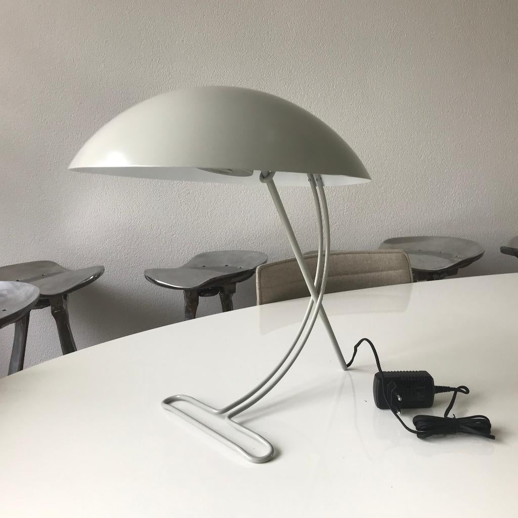 ZGAN Philips Louis Kalff NB100 tafel lamp touch LED Groen, Metaal of Aluminium, Ophalen of Verzenden, Zo goed als nieuw, Nvt