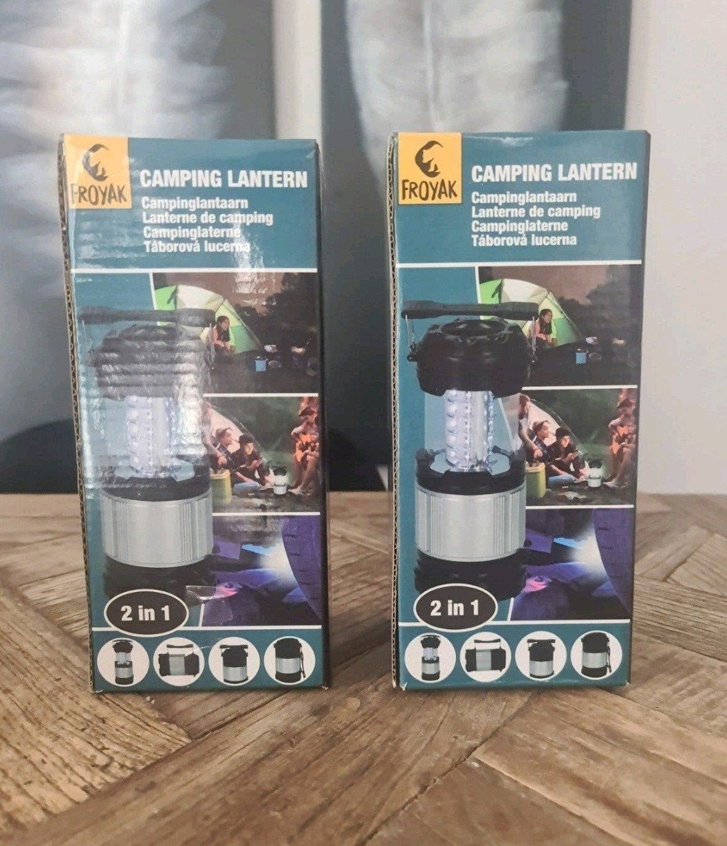 Froyak Camping Lantaarn 2-in-1 LED Zaklamp en Lantaarn, Ophalen of Verzenden, Nieuw, Batterij