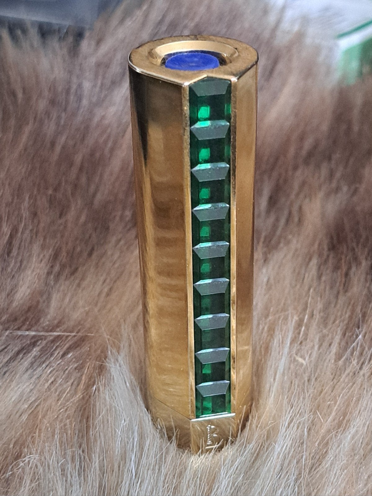 Boucheron Jaïpur Parfum Tasverstuiver met Groene Steentjes, Ophalen of Verzenden, Gebruikt