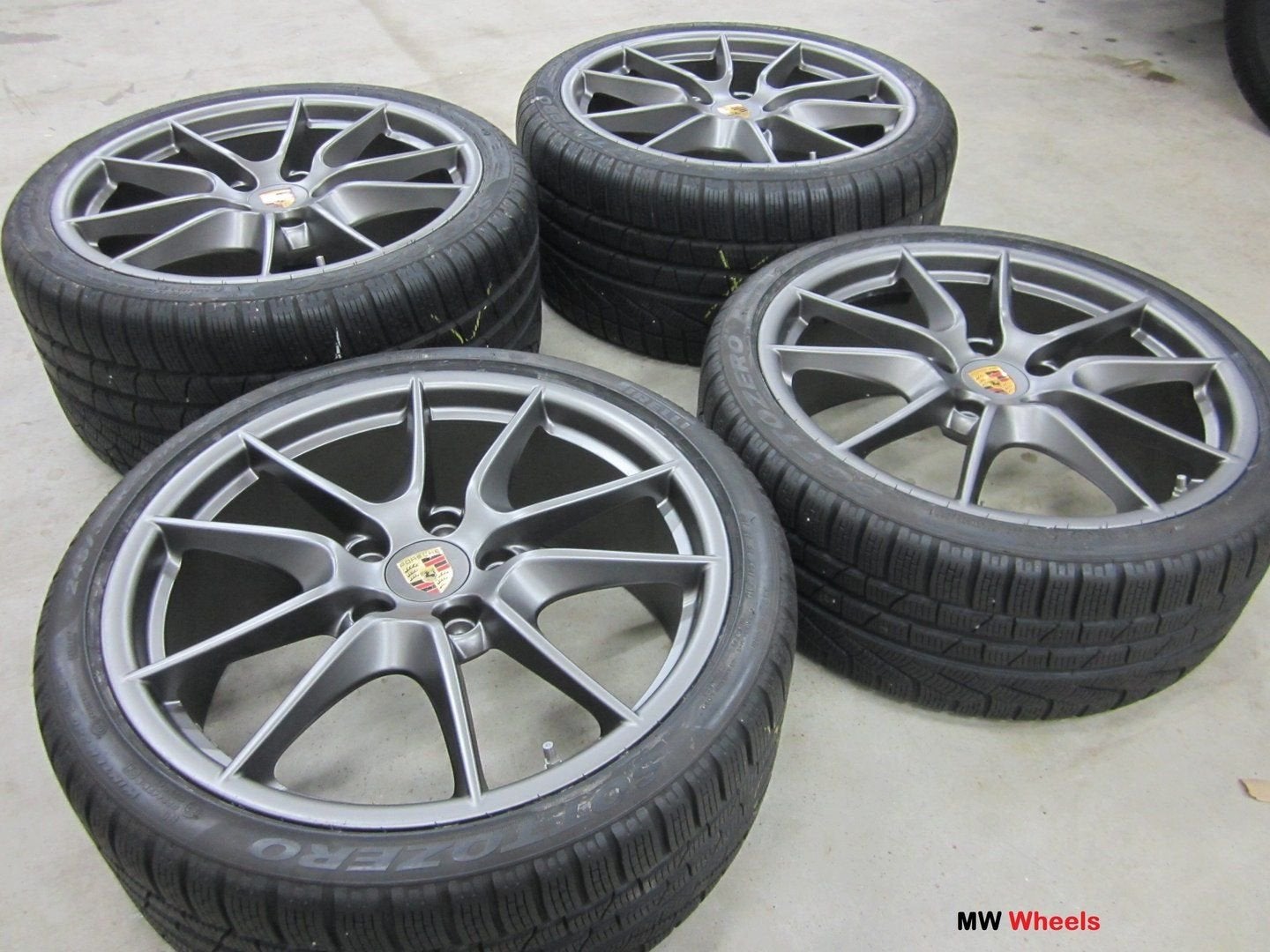 Porsche 20 inch velgen 911 991  2 en 2 S met winterbanden, Gebruikt, -, -, Banden en Velgen