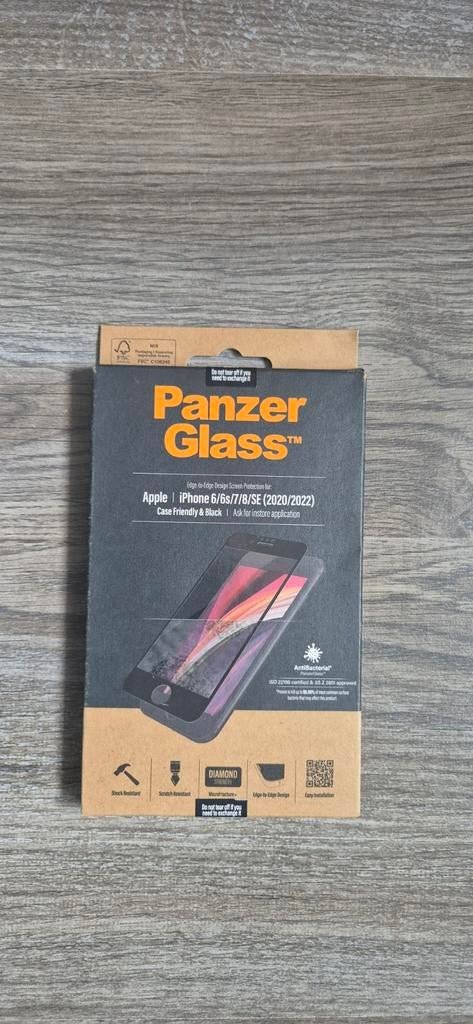 PanzerGlass voor iPhone 6/6s/7/8/SE (2020/20, Telecommunicatie, Mobiele telefoons | Hoesjes en Frontjes | Apple iPhone, Ophalen of Verzenden