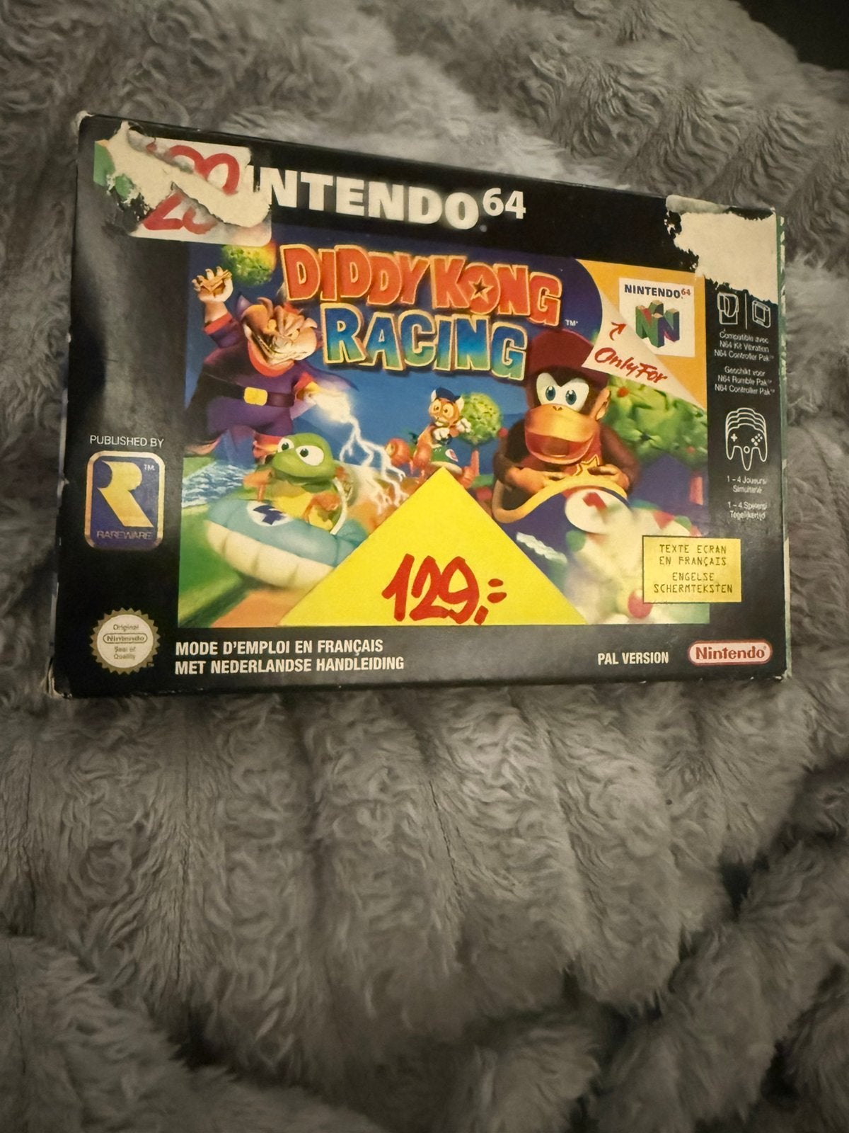 N64/Nitendo 64- Diddy Kong Racing, Spelcomputers en Games, 1 speler, Racen en Vliegen, Ophalen of Verzenden, Zo goed als nieuw