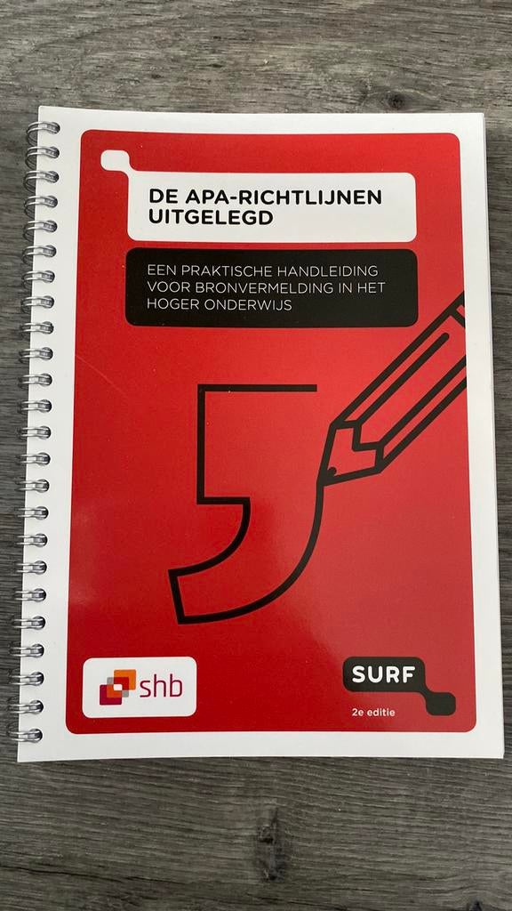 Elleke Schouwenaar - De APA-richtlijnen uitgelegd, Zo goed als nieuw, Nederlands, Overige niveaus, Elleke Schouwenaar; Arjan Doolaar; Annelies Kuijten; Jurgen M...