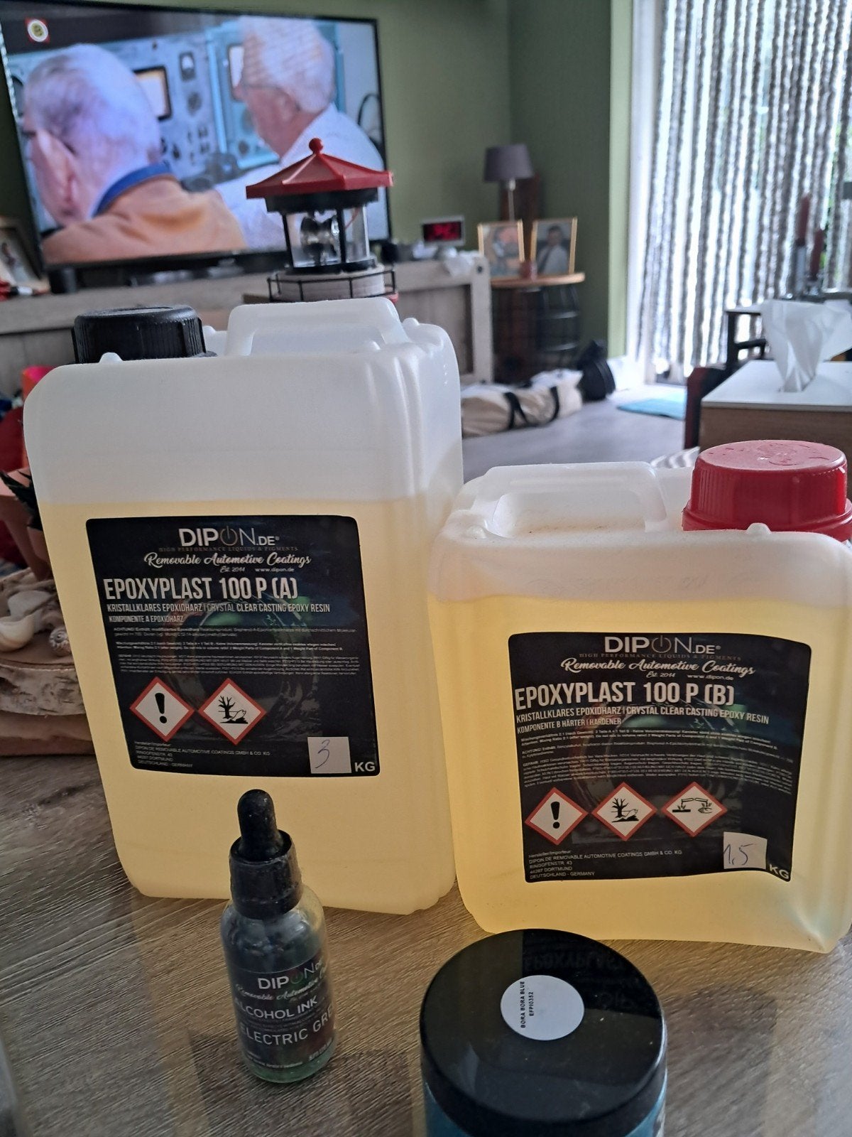 DIPON.DE Epoxyplaste 100 P (A) & (B) met inkt, Ophalen