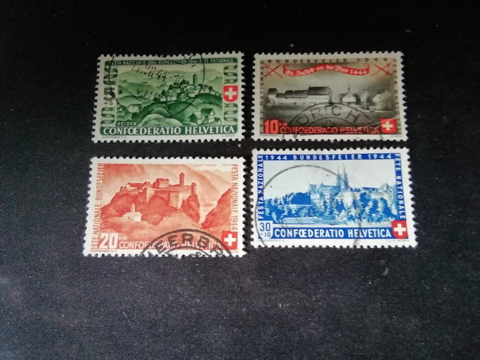 ZWITSERLAND SERIE NR 431/434 GESTEMPELD, Ophalen of Verzenden