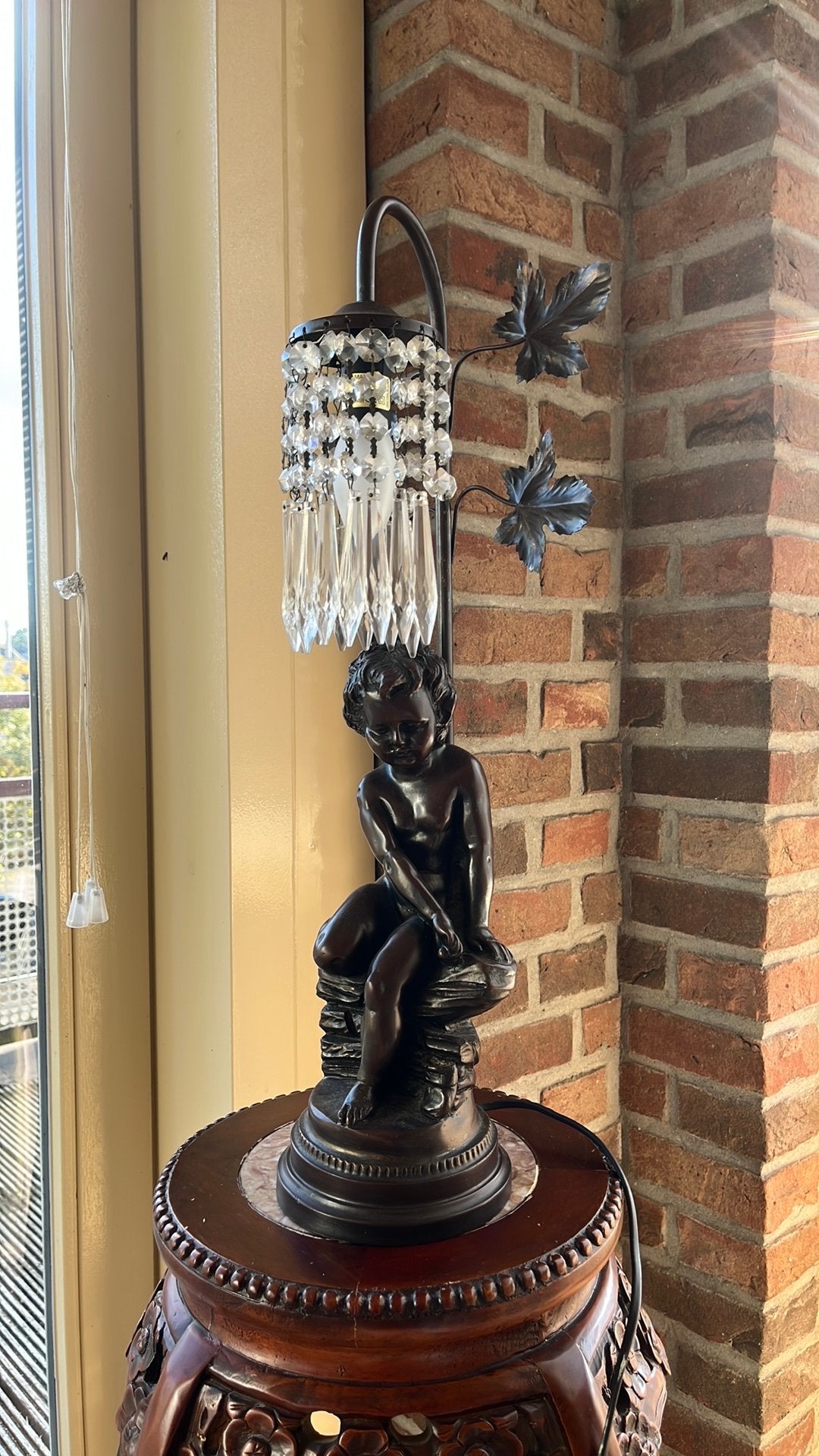 Vintage figuurlamp in klassieke Hollywood Regency, Ophalen of Verzenden