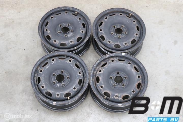 Org 14 inch stalen velgen VW Fox / Polo 9N 6Q0601027H, Gebruikt, Velg(en)