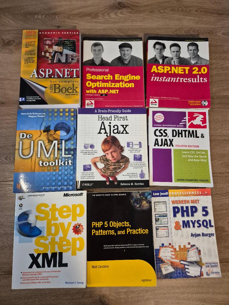 Set van 9 boeken software ontwikkeling, Ophalen of Verzenden, Beta, Gelezen