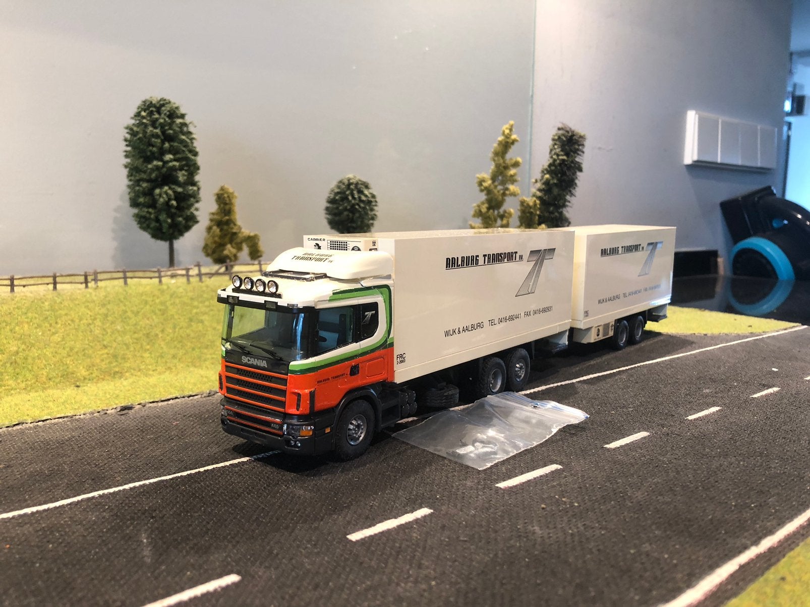 Scania 144 moterwagen met wipkar van Aalburg, Ophalen of Verzenden, Zo goed als nieuw, Bus of Vrachtwagen, Tekno
