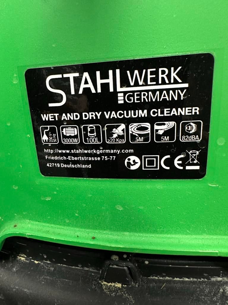 Professionele Waterzuiger RVS - Stahlwerk Germany 3000W, Gebruikt, Ophalen of Verzenden, 2000 watt of meer, Waterstofzuiger