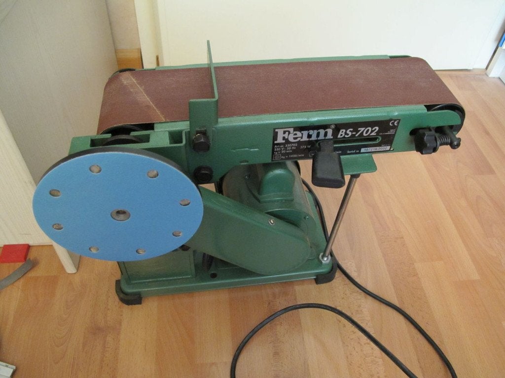 Bandschuurmachine/Schijfschuurmachine Ferm, nieuwe staat, Ophalen, Zo goed als nieuw, Minder dan 600 watt, Bandschuurmachine