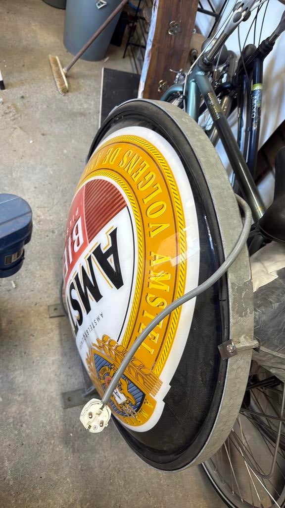 Lichtbak Amstel, Verzamelen, Ophalen of Verzenden, Gebruikt, Reclamebord, Plaat of Schild, Amstel